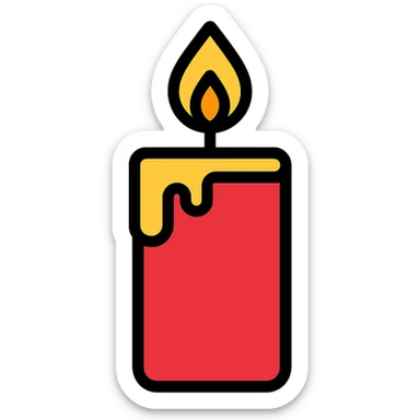 red candle sticker