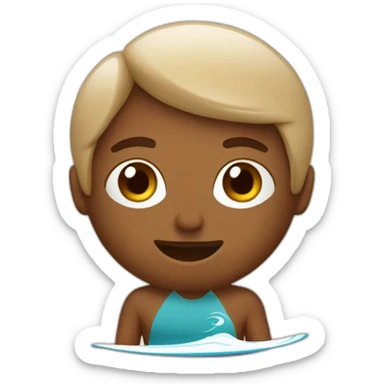 A surfer in cappuccino  sticker