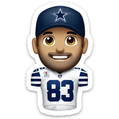 tony romo in dallas cowboys uniform  sticker
