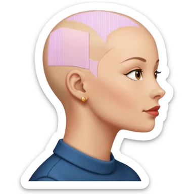 So she supposed to be bald and I kind of want her facing her side sticker