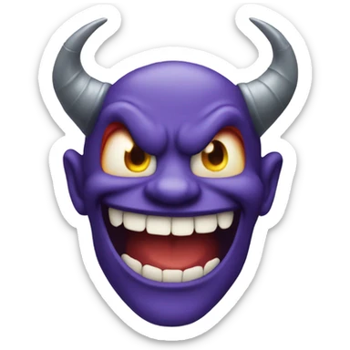 Laughing devil emoji smiling sticker