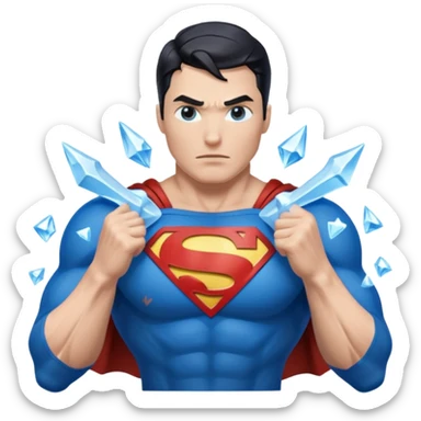 Superman vs ice sticker