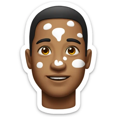 Man with vitiligo skin condition sticker