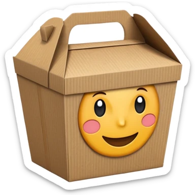 Takeaway Food Box black  sticker