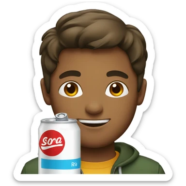 Guy with Soda Can sticker