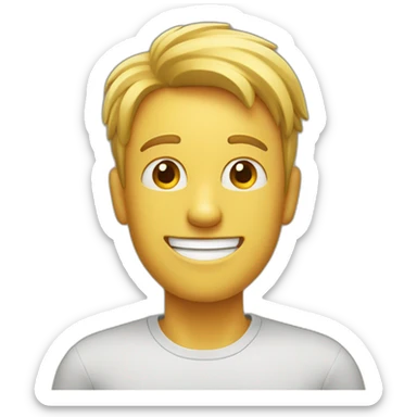 Happy guy with attention deficit disorder sticker