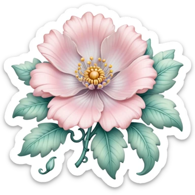 rococo flower  sticker