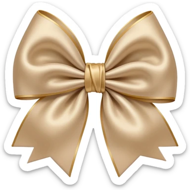 Beige bow sticker