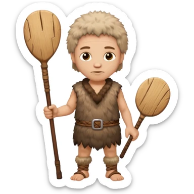 mini stone age man sticker