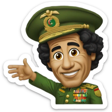 muammar gaddafi sticker
