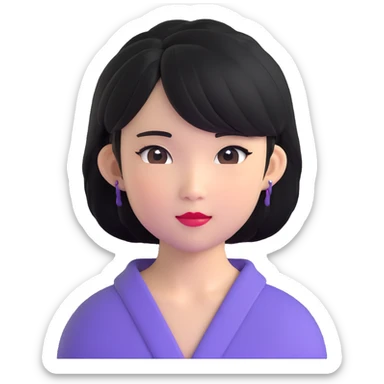 Asian girl with hairstyle like Tate McRae sticker