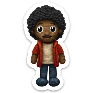 Estambre con gancho para tejer sticker