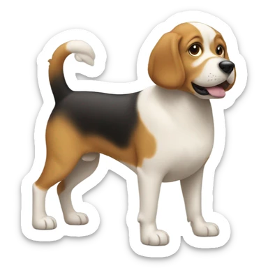 Dog with big butt sticker