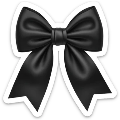 Black bow sticker
