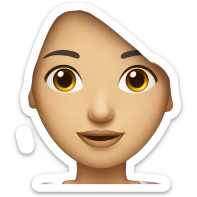 Mujer flor cabello cámara de fotos sticker