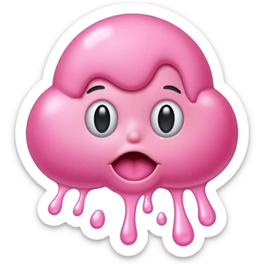 chewed bubble gum splash sticker