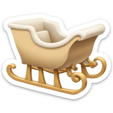 Beige sleigh ￼ sticker