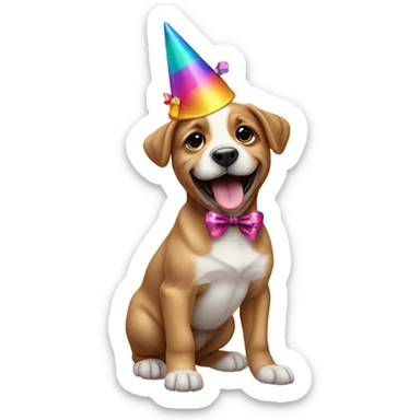 Puppies dancing at a disco  sticker