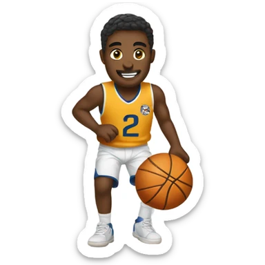 Cooper playing with a ball sticker