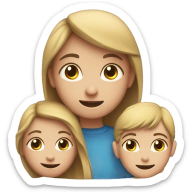 A girl with a boy and the girl is blushing sticker