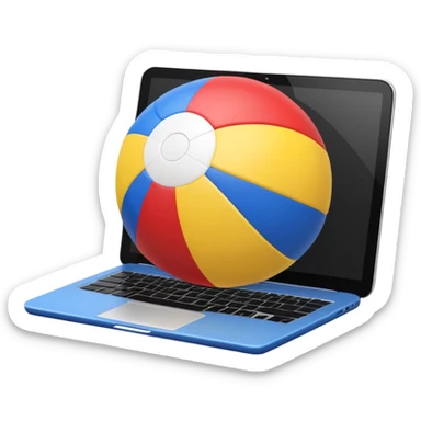 Beach ball + laptop sticker