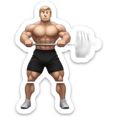 Ilya bogatov doing dead lift sticker