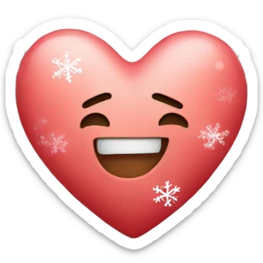 heart emoji with snowflake sticker