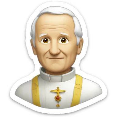 john paul Ii as a yellow submarine sticker