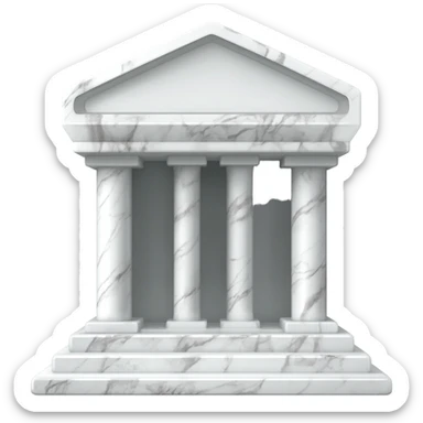 White marble temple sticker