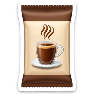 instant coffee sachet sticker
