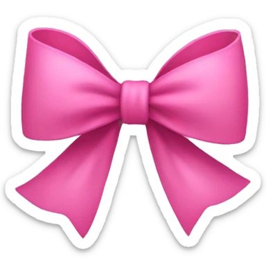 Pink bow sticker