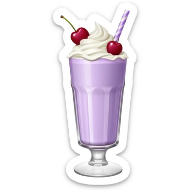 Milkshake light purple with high glass sticker