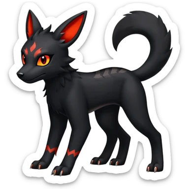 Salandit-Umbreon-Litten-Houndour-Hybrid (Full body) sticker