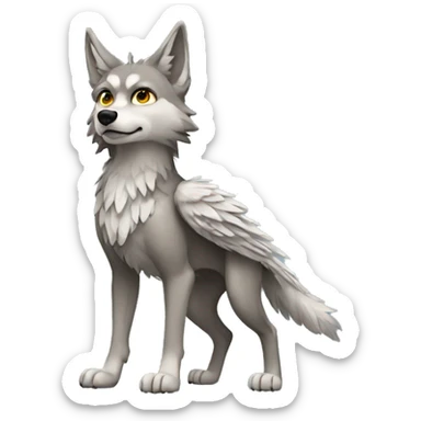 Winged Wolf full body sticker