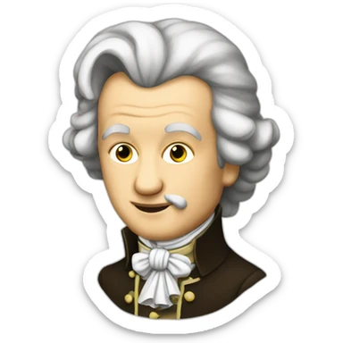 Mozart qui fume sticker