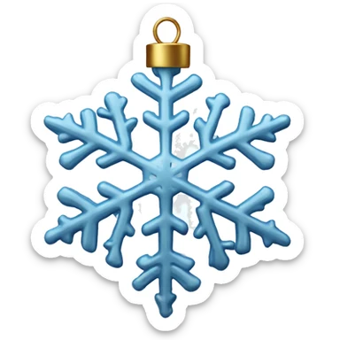 Snowflake Christmas bauble sticker