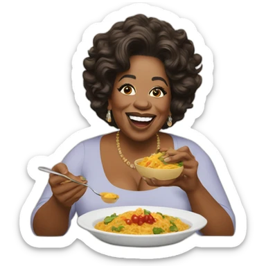 Oprah eating chutney sticker
