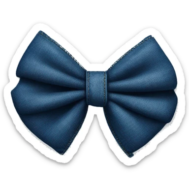 Denim bow sticker