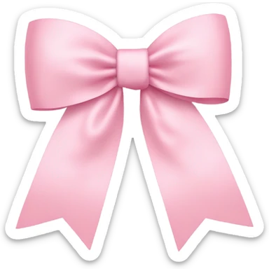 light pink bow on light pink bow sticker