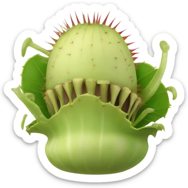 Beige Venus flytrap sticker