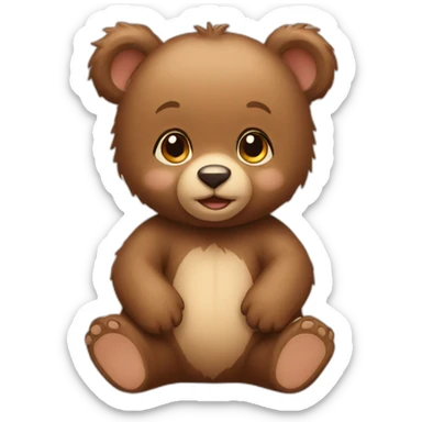 Baby bear sticker