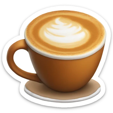 Realistic pumpkin latte sticker