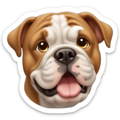 English Bull Dog brown sticker