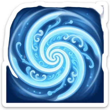 magical object blue magic mist swirl around with ancient symbol sticker