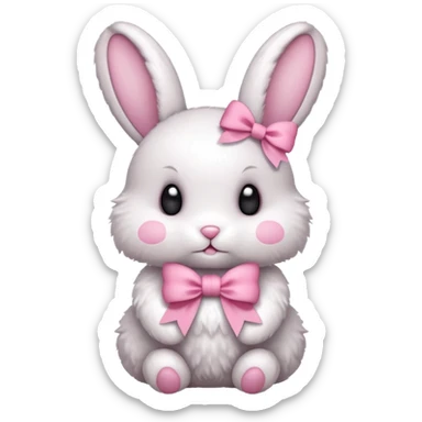 Bunny with bows sticker