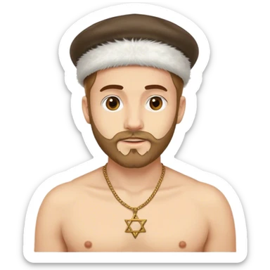 Chest hair with a jew hat sticker