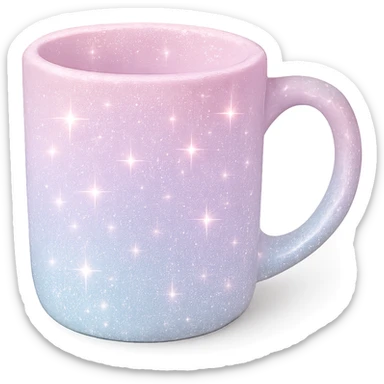 sparkly pastel mug sticker