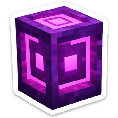 Minecraft nether portal neon sticker