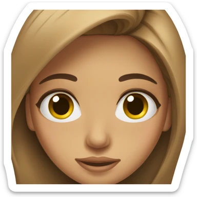 can u make an Algerian girl with brown long hair and thick eye lashes sticker