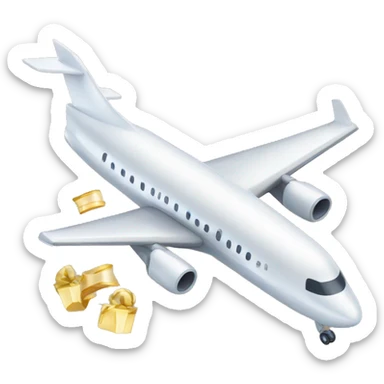 Christening plane on new years 2025 with champagne bottle sticker
